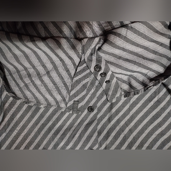 DKNY Jeans MEN'S Black & Gray Button Down Long Sleeve Shirt Sz XXL - Picture 2 of 7